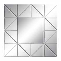 Square mirror with triangular mosaic design
